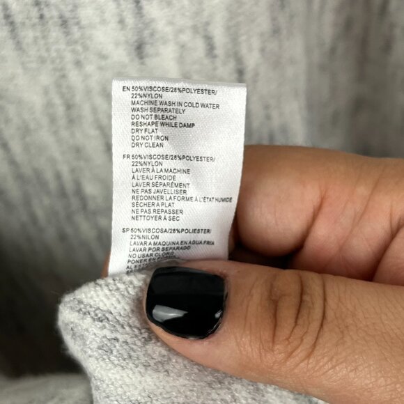 Retrod Sweater Womens XL Gray White Oversized Pullover Crewneck Casual - Picture 6 of 9